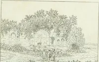 An illustration from Degli edificj antichi e moderni di Roma; vedute in contorno (1817)