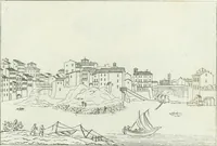 An illustration from Degli edificj antichi e moderni di Roma; vedute in contorno (1817)