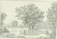 An illustration from Degli edificj antichi e moderni di Roma; vedute in contorno (1817)