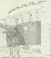 An illustration from Degli edificj antichi e moderni di Roma; vedute in contorno (1817)