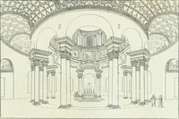 An illustration from Degli edificj antichi e moderni di Roma; vedute in contorno (1817)