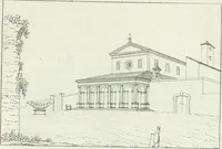 An illustration from Degli edificj antichi e moderni di Roma; vedute in contorno (1817)