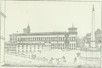 An illustration from Degli edificj antichi e moderni di Roma; vedute in contorno (1817)