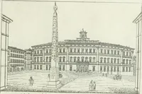 An illustration from Degli edificj antichi e moderni di Roma; vedute in contorno (1817)