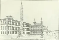 An illustration from Degli edificj antichi e moderni di Roma; vedute in contorno (1817)