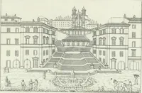 An illustration from Degli edificj antichi e moderni di Roma; vedute in contorno (1817)