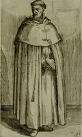 An illustration from De gli habiti delle religioni con le armi e breue descrittion loro, libro primo[-terza] (1626)