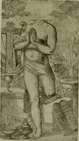 An illustration from De gli habiti delle religioni con le armi e breue descrittion loro, libro primo[-terza] (1626)