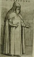 An illustration from De gli habiti delle religioni con le armi e breue descrittion loro, libro primo[-terza] (1626)