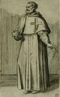 An illustration from De gli habiti delle religioni con le armi e breue descrittion loro, libro primo[-terza] (1626)