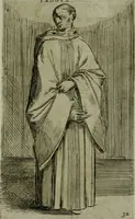 An illustration from De gli habiti delle religioni con le armi e breue descrittion loro, libro primo[-terza] (1626)