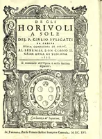 Picture 1 of 36 from De gli horiuoli a sole (1616), leaf 5
