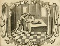 Picture 13 of 32 from De goddelycke voorsienigheydt uytgebeeldt in Joseph onder-coninck van Egypten : verciert met sinne-beelden ende sede-leeringen (1710), leaf 90