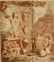 Picture 12 of 25 from De groote schouburgh der Nederlantsche konstschilders en schilderessen : waar van 'er vele met hunne beeltenissen ten tooneel een verschynen, en hun levensgedrag en konstwerken beschreven worden : zynde een vervolg op Het Schilderboek van K. v. Mander (1718), leaf 140