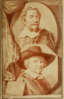 An illustration from De groote schouburgh der Nederlantsche konstschilders en schilderessen : waar van 'er vele met hunne beeltenissen ten tooneel een verschynen, en hun levensgedrag en konstwerken beschreven worden : zynde een vervolg op Het Schilderboek van K. v. Mander (1718)
