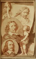 An illustration from De groote schouburgh der Nederlantsche konstschilders en schilderessen : waar van 'er vele met hunne beeltenissen ten tooneel een verschynen, en hun levensgedrag en konstwerken beschreven worden : zynde een vervolg op Het Schilderboek van K. v. Mander (1718)
