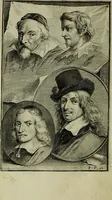 An illustration from De groote schouburgh der Nederlantsche konstschilders en schilderessen : waar van 'er veele met hunne beeltenissen ten tooneel verschynen, en hun levensgedrag en konstwerken beschreven worden : zynde een vervolg op het Schilderboek van K. v. Mander ... (1753)