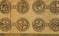 An illustration from De Hibernia & antiquitatibus ejus, disquisitiones (1658)