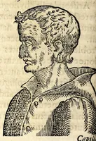 An illustration from De hvmana physiognomonia Ioannis Baptistae Portae Neapolitani libri IIII : qvi ab extimis, quae in hominum corporibus conspiciuntur signis, ita eorum naturas, mores & consilia (egregiis ad viuum expressis iconibvs) demonstrant, vt intimos animi recessus penetrare videantur ... : nunc ab innumeris mendis, quibus passim neapolitana scatebat editio, emendati, primumq[ue] in Germania in lucem editi : cum duplici rerum & verborum indice longe locupletissimo (1593)