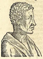 An illustration from De hvmana physiognomonia Ioannis Baptistae Portae Neapolitani libri IIII : qvi ab extimis, quae in hominum corporibus conspiciuntur signis, ita eorum naturas, mores & consilia (egregiis ad viuum expressis iconibvs) demonstrant, vt intimos animi recessus penetrare videantur ... : nunc ab innumeris mendis, quibus passim neapolitana scatebat editio, emendati, primumq[ue] in Germania in lucem editi : cum duplici rerum & verborum indice longe locupletissimo (1593)