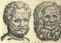 An illustration from De hvmana physiognomonia Ioannis Baptistae Portae Neapolitani libri IIII : qvi ab extimis, quae in hominum corporibus conspiciuntur signis, ita eorum naturas, mores & consilia (egregiis ad viuum expressis iconibvs) demonstrant, vt intimos animi recessus penetrare videantur ... : nunc ab innumeris mendis, quibus passim neapolitana scatebat editio, emendati, primumq[ue] in Germania in lucem editi : cum duplici rerum & verborum indice longe locupletissimo (1593)