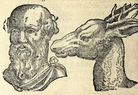 Picture 35 of 62 from De hvmana physiognomonia Ioannis Baptistae Portae Neapolitani libri IIII : qvi ab extimis, quae in hominum corporibus conspiciuntur signis, ita eorum naturas, mores & consilia (egregiis ad viuum expressis iconibvs) demonstrant, vt intimos animi recessus penetrare videantur ... : nunc ab innumeris mendis, quibus passim neapolitana scatebat editio, emendati, primumq[ue] in Germania in lucem editi : cum duplici rerum & verborum indice longe locupletissimo (1593), leaf 180