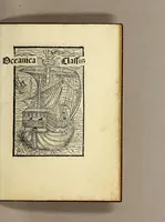 An illustration from De insulis inuentis : Epistola Cristoferi Colom (cui [a]etas nostra multu[m] debet: de insulis in mari Indico nup[er] inue[n]tis. Ad quas perquirendas octauo antea mense: auspicijs et [a]ere inuictissimi Fernandi Hispaniarum Regis missus fuerat) ad magnificum d[omi]n[u]m Raphaelez Sanxis ... missa.