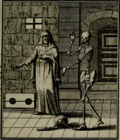 Picture 44 of 129 from De kapelle der dooden, of de algemeene dooden-spiegel. In welken alle menschen, van wat staat of rang zy zyn mogen, zich tot hun nut konnen beschouwen; om indagtig te zyn het memento mori, of gedenkt to sterven .. (1741), leaf 136