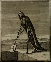 Picture 89 of 129 from De kapelle der dooden, of de algemeene dooden-spiegel. In welken alle menschen, van wat staat of rang zy zyn mogen, zich tot hun nut konnen beschouwen; om indagtig te zyn het memento mori, of gedenkt to sterven .. (1741), leaf 241