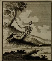 Picture 107 of 129 from De kapelle der dooden, of de algemeene dooden-spiegel. In welken alle menschen, van wat staat of rang zy zyn mogen, zich tot hun nut konnen beschouwen; om indagtig te zyn het memento mori, of gedenkt to sterven .. (1741), leaf 289