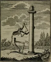 Picture 6 of 129 from De kapelle der dooden, of de algemeene dooden-spiegel. In welken alle menschen, van wat staat of rang zy zyn mogen, zich tot hun nut konnen beschouwen; om indagtig te zyn het memento mori, of gedenkt to sterven .. (1741), leaf 32