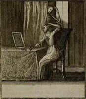 Picture 127 of 129 from De kapelle der dooden, of de algemeene dooden-spiegel. In welken alle menschen, van wat staat of rang zy zyn mogen, zich tot hun nut konnen beschouwen; om indagtig te zyn het memento mori, of gedenkt to sterven .. (1741), leaf 350