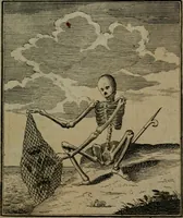 Picture 8 of 129 from De kapelle der dooden, of de algemeene dooden-spiegel. In welken alle menschen, van wat staat of rang zy zyn mogen, zich tot hun nut konnen beschouwen; om indagtig te zyn het memento mori, of gedenkt to sterven .. (1741), leaf 36