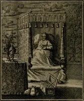 Picture 25 of 129 from De kapelle der dooden, of de algemeene dooden-spiegel. In welken alle menschen, van wat staat of rang zy zyn mogen, zich tot hun nut konnen beschouwen; om indagtig te zyn het memento mori, of gedenkt to sterven .. (1741), leaf 79