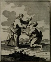 An illustration from De kapelle der dooden, of, De algemeene doodenspiegel : in welken all menschen, van wat staat of rang zy zyn mogen, zich tot hun nut konnen beschouwen : om indagtig ti zyn het memento mori, gedenkt te sterven ... (1737)