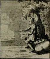 An illustration from De kapelle der dooden, of, De algemeene doodenspiegel : in welken all menschen, van wat staat of rang zy zyn mogen, zich tot hun nut konnen beschouwen : om indagtig ti zyn het memento mori, gedenkt te sterven ... (1737)