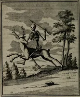 An illustration from De kapelle der dooden, of, De algemeene doodenspiegel : in welken all menschen, van wat staat of rang zy zyn mogen, zich tot hun nut konnen beschouwen : om indagtig ti zyn het memento mori, gedenkt te sterven ... (1737)