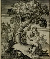 An illustration from De kapelle der dooden, of, De algemeene doodenspiegel : in welken all menschen, van wat staat of rang zy zyn mogen, zich tot hun nut konnen beschouwen : om indagtig ti zyn het memento mori, gedenkt te sterven ... (1737)
