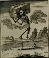 Picture 8 of 92 from De kapelle der dooden, of, De algemeene doodenspiegel : in welken all menschen, van wat staat of rang zy zyn mogen, zich tot hun nut konnen beschouwen : om indagtig ti zyn het memento mori, gedenkt te sterven ... (1737), leaf 42