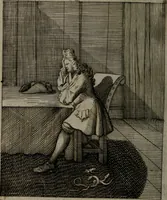 An illustration from De kapelle der dooden, of, De algemeene doodenspiegel : in welken all menschen, van wat staat of rang zy zyn mogen, zich tot hun nut konnen beschouwen : om indagtig ti zyn het memento mori, gedenkt te sterven ... (1737)