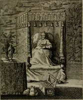 An illustration from De kapelle der dooden, of, De algemeene doodenspiegel : in welken all menschen, van wat staat of rang zy zyn mogen, zich tot hun nut konnen beschouwen : om indagtig ti zyn het memento mori, gedenkt te sterven ... (1737)