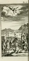 An illustration from De konincklycke triumphe : vertoonende alle de eerpoorten, met desselfs besondere sinne-beelden, en hare beschryvinge, ten getale van in de 60, opgerecht in s' Gravenhage 1691 ter eere van Willem de III koningh van Groot Brittanjen (1691)