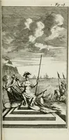 An illustration from De konincklycke triumphe : vertoonende alle de eerpoorten, met desselfs besondere sinne-beelden, en hare beschryvinge, ten getale van in de 60, opgerecht in s' Gravenhage 1691 ter eere van Willem de III koningh van Groot Brittanjen (1691)