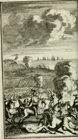 An illustration from De konincklycke triumphe : vertoonende alle de eerpoorten, met desselfs besondere sinne-beelden, en hare beschryvinge, ten getale van in de 60, opgerecht in s' Gravenhage 1691 ter eere van Willem de III koningh van Groot Brittanjen (1691)