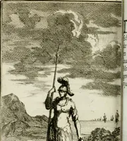 Picture 39 of 85 from De konincklycke triumphe : vertoonende alle de eerpoorten, met desselfs besondere sinne-beelden, en hare beschryvinge, ten getale van in de 60, opgerecht in s' Gravenhage 1691 ter eere van Willem de III koningh van Groot Brittanjen (1691), leaf 151