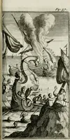 An illustration from De konincklycke triumphe : vertoonende alle de eerpoorten, met desselfs besondere sinne-beelden, en hare beschryvinge, ten getale van in de 60, opgerecht in s' Gravenhage 1691 ter eere van Willem de III koningh van Groot Brittanjen (1691)