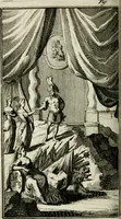 An illustration from De konincklycke triumphe : vertoonende alle de eerpoorten, met desselfs besondere sinne-beelden, en hare beschryvinge, ten getale van in de 60, opgerecht in s' Gravenhage 1691 ter eere van Willem de III koningh van Groot Brittanjen (1691)