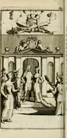 An illustration from De konincklycke triumphe : vertoonende alle de eerpoorten, met desselfs besondere sinne-beelden, en hare beschryvinge, ten getale van in de 60, opgerecht in s' Gravenhage 1691 ter eere van Willem de III koningh van Groot Brittanjen (1691)
