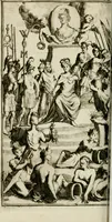An illustration from De konincklycke triumphe : vertoonende alle de eerpoorten, met desselfs besondere sinne-beelden, en hare beschryvinge, ten getale van in de 60, opgerecht in s' Gravenhage 1691 ter eere van Willem de III koningh van Groot Brittanjen (1691)