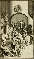 Picture 83 of 85 from De konincklycke triumphe : vertoonende alle de eerpoorten, met desselfs besondere sinne-beelden, en hare beschryvinge, ten getale van in de 60, opgerecht in s' Gravenhage 1691 ter eere van Willem de III koningh van Groot Brittanjen (1691), leaf 263
